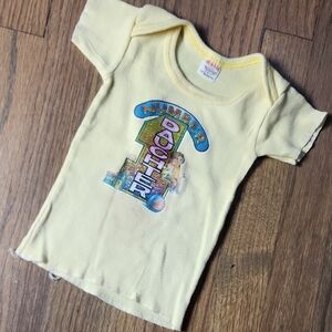 Disney Light Yellow Kids Tee with Colorful Graphic